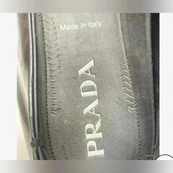 PRADA Men’s Spazzolato Penny Loafers, authenticated; Black leather. Size: 10 COA - Picture 7 of 13